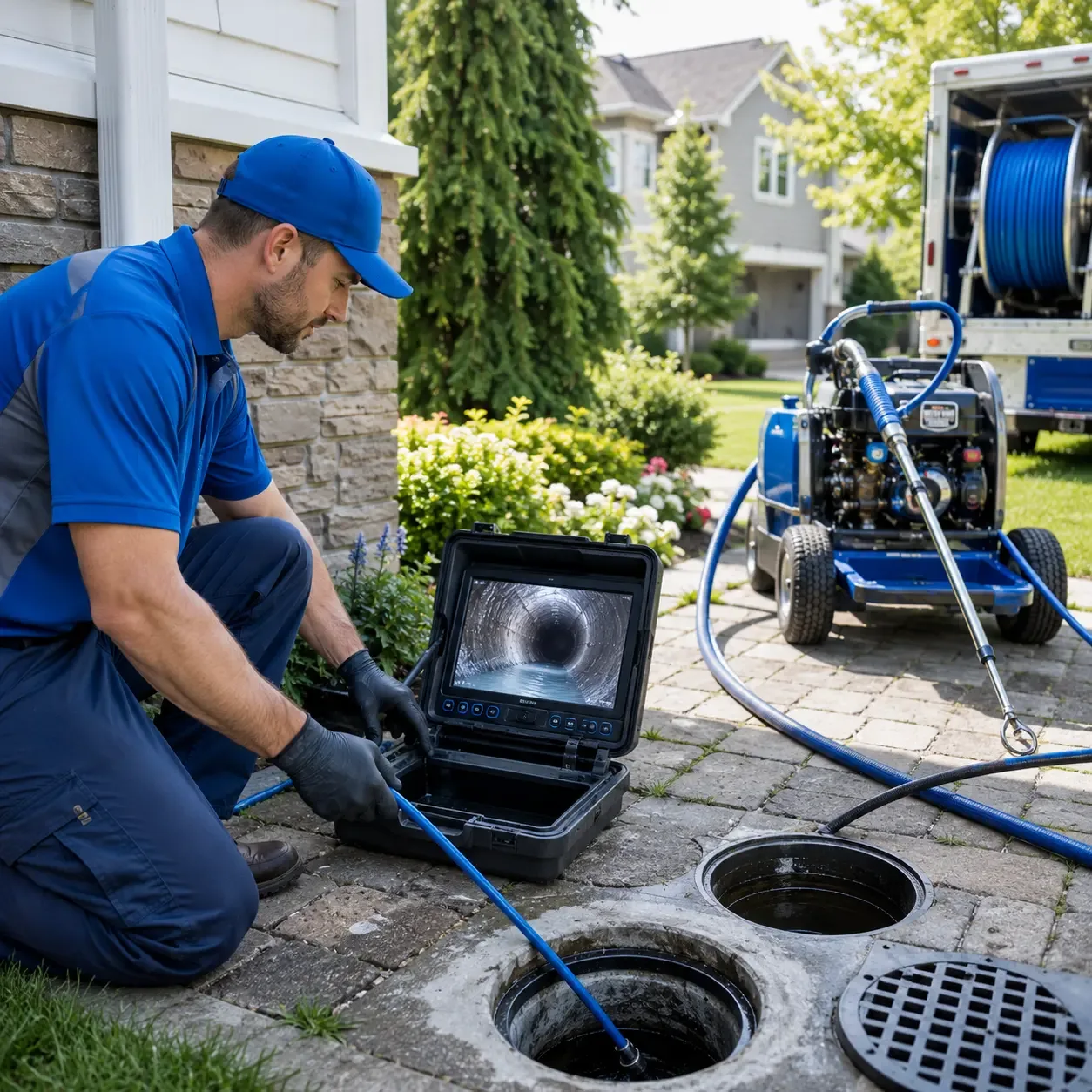 Outdoor drain cleaning professionals serving Santa Fe, TX
