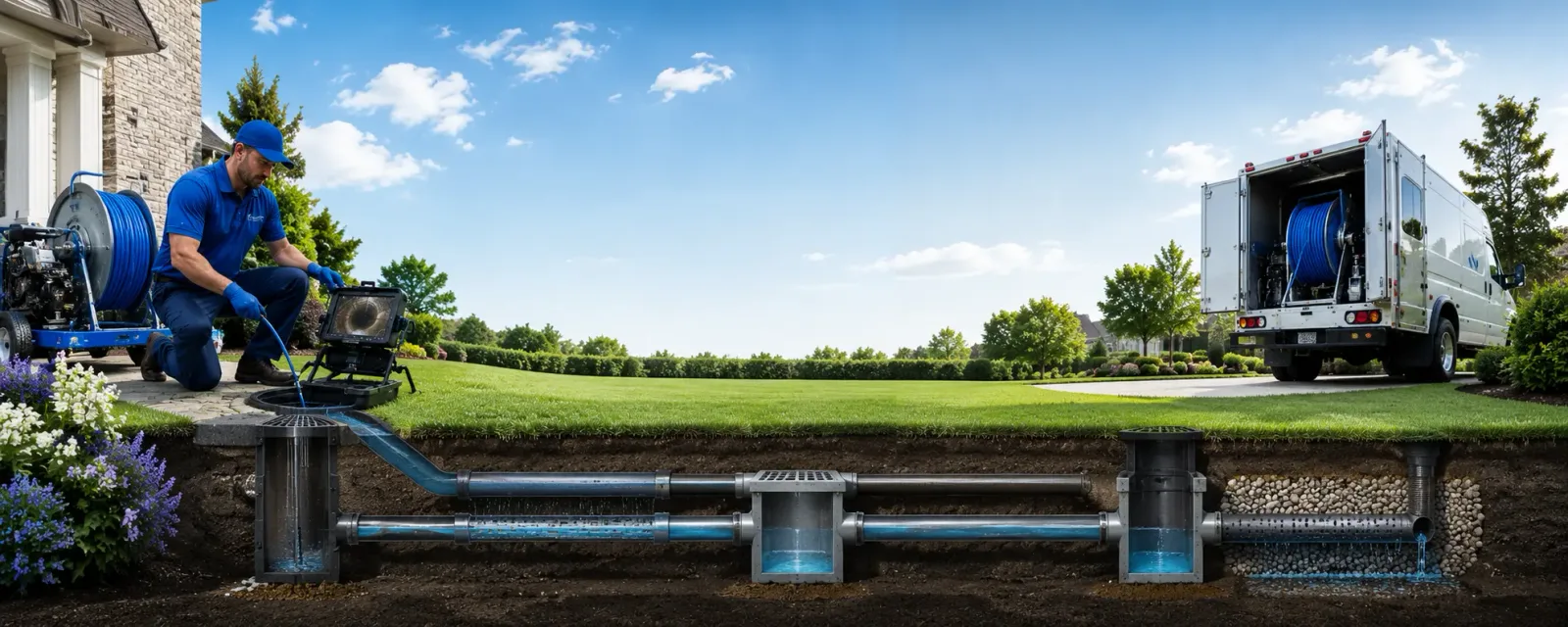 Outdoor drain cleaning information for Santa Fe, TX